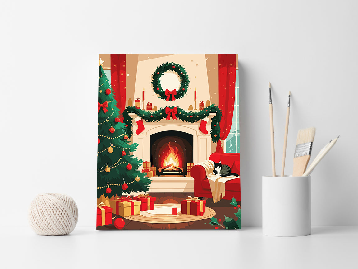 Set Pictură pe numere – Atmosferă De Crăciun 6208