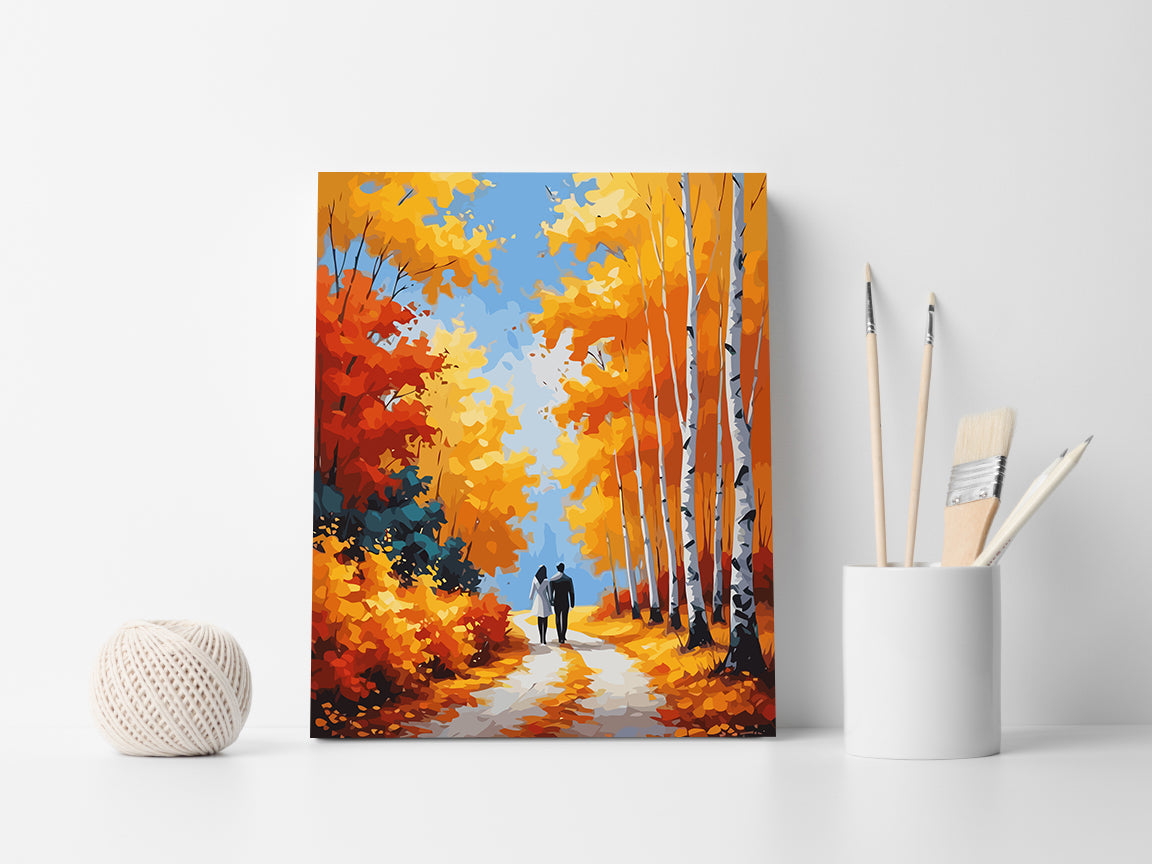 Set Pictură pe numere – Peisaj de Toamnă 6077