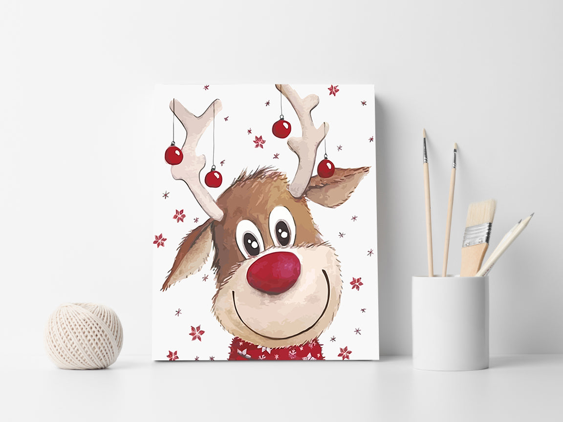 Set Pictură pe numere – Renul Rudolf 6128