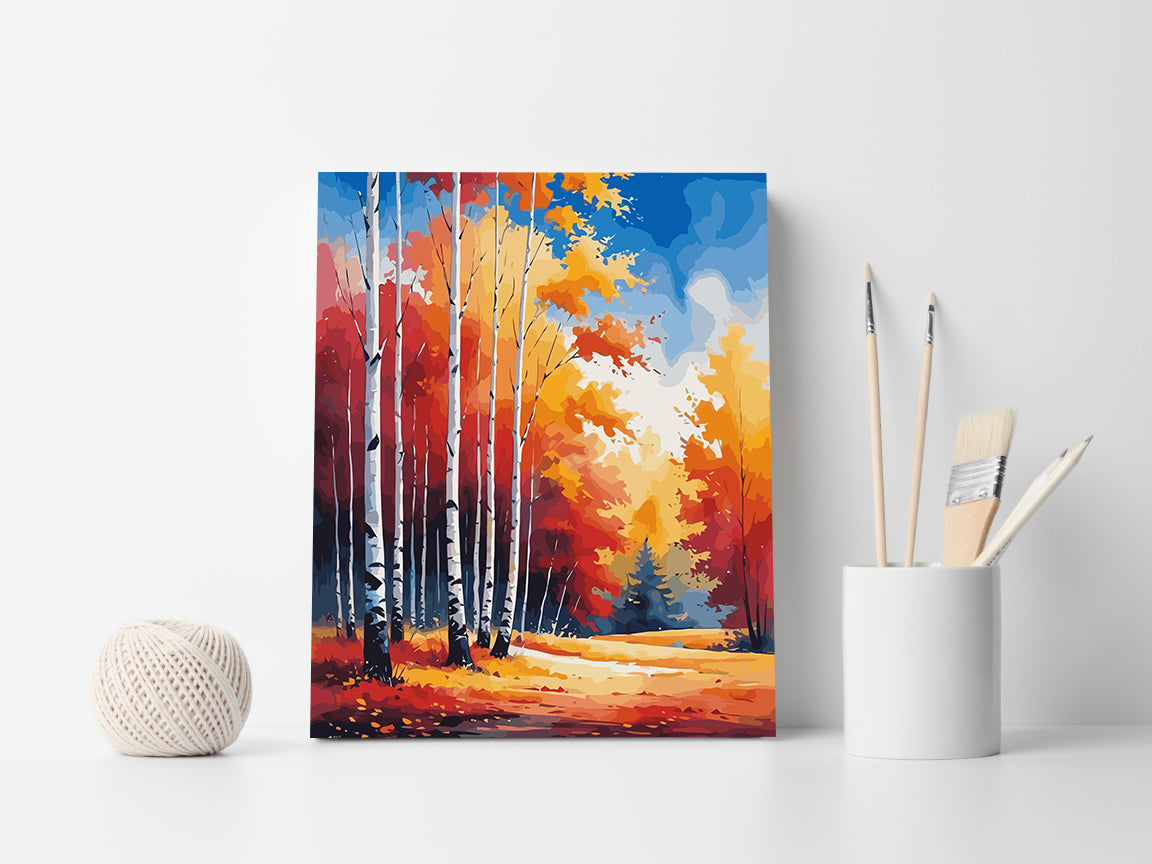 Set Pictură pe numere – Peisaj de Toamnă 6107