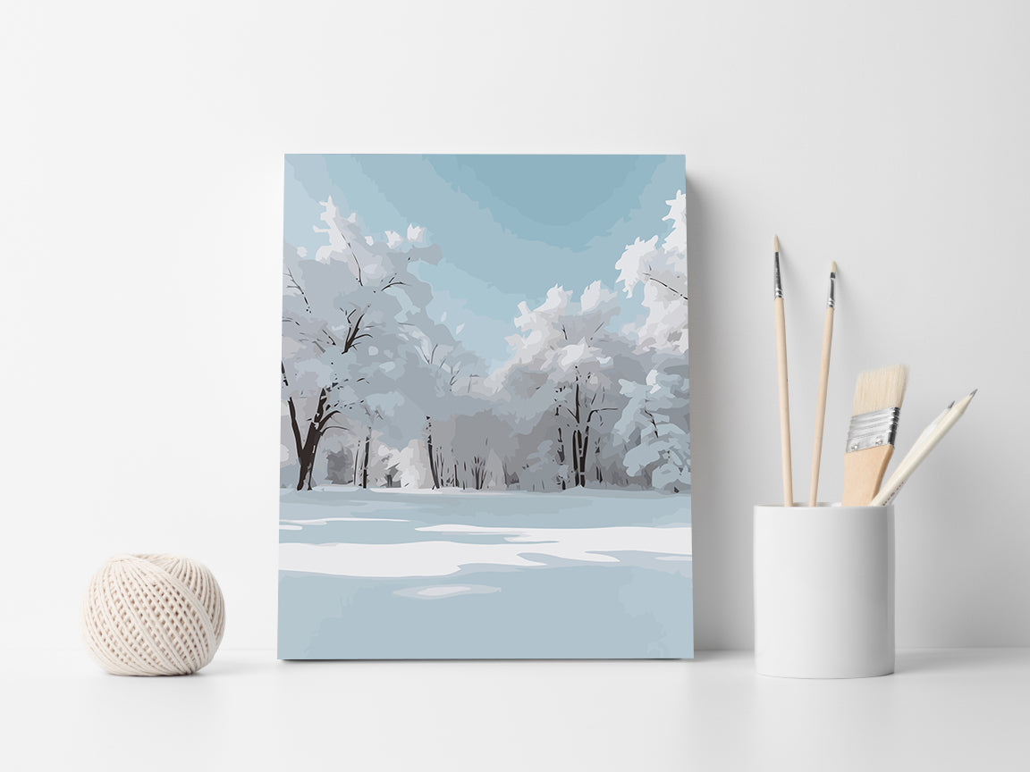 Set Pictură pe numere – Peisaj De Iarnă 6176