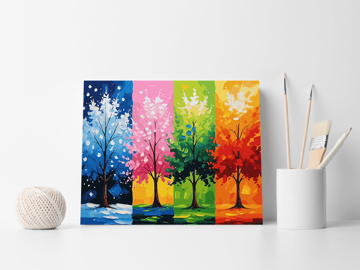 Set Pictură pe numere – Patru Anotimpuri 6096