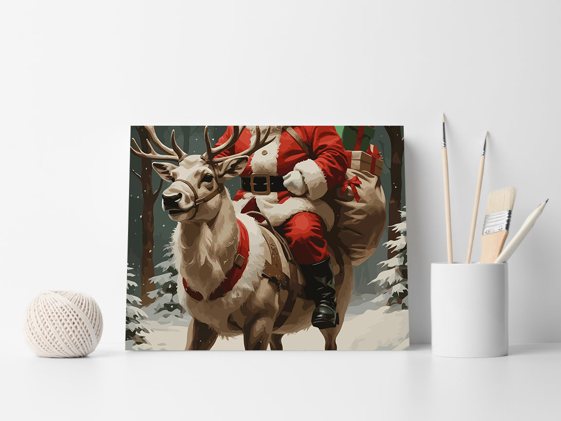 Set Pictură pe numere – Renul Lui Moș Crăciun 6237