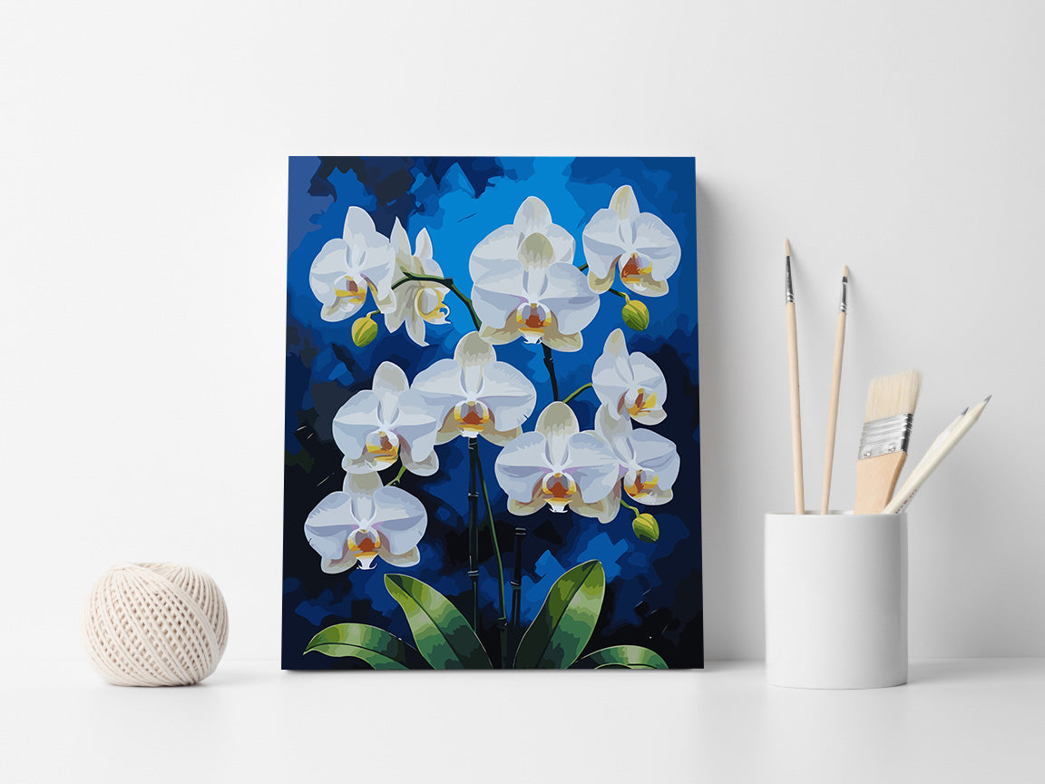 Set Pictură pe numere – Orhideea Albă 6820