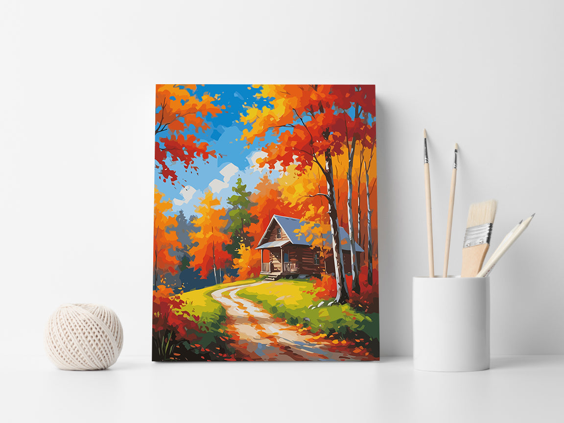 Set Pictură pe numere – Pădure Aurie 6063